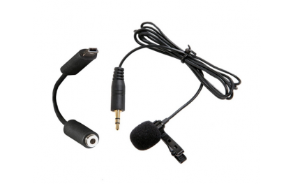 Microfoon met MINI USB aansluiting voor actioncamera oa GoPro 150cm snoer / HaverCo