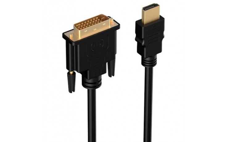 HDMI naar DVI 24+1 pin 2 meter Adapter kabel Gold / HaverCo / Male naar Male 1080P HD HDTV PC XBOX