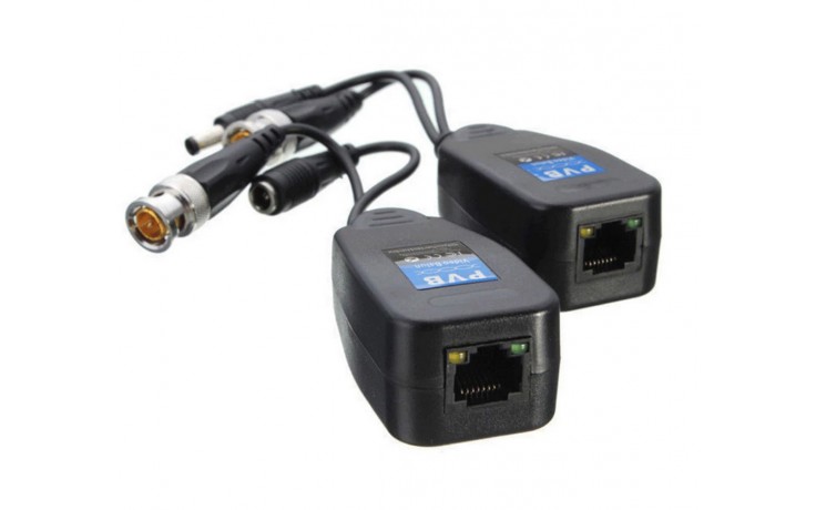 2 stuks CCTV Coax naar CAT5e CAT6 omvormer met RJ45 connectors / HaverCo