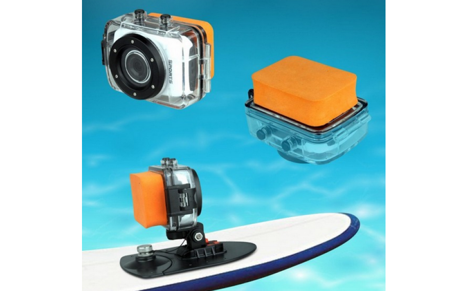 Premium Floaty Floatie Drijver Spons voor GoPro Action Cam met 3M plakstrip