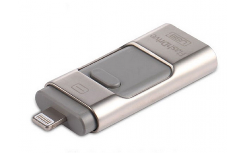 USB FLASH Drive voor iPhone 6 6+5 5S iPad / HD memory stick / Otg Micro / 16GB zilver