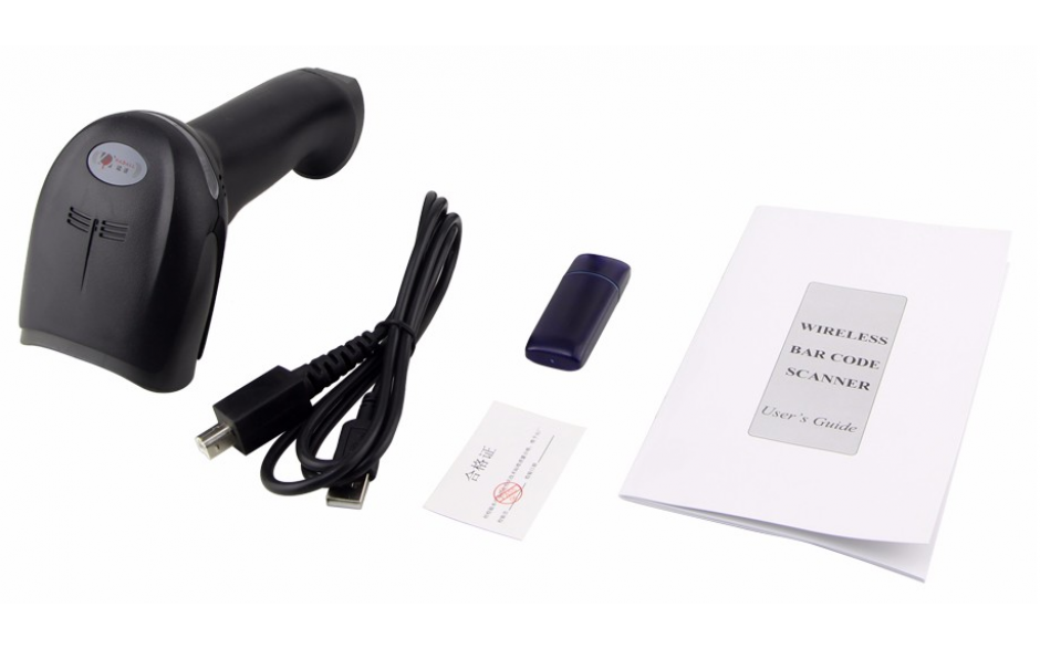 Draadloze HaverCo barcode scanner (met zender) / USB laser scanner