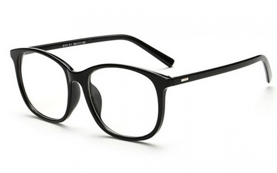 Kantoorlook bril mat zwart frame zonder corrigerende glazen / HaverCo