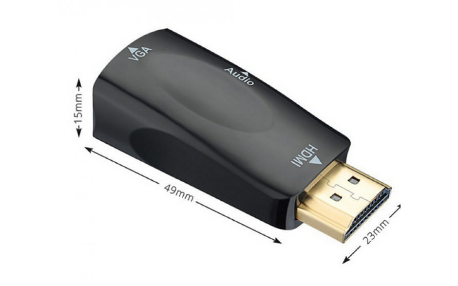HDMI-in naar VGA-out adapter met audio uitvoer Jack 3.5mm HDMI 1.3 / HaverCo