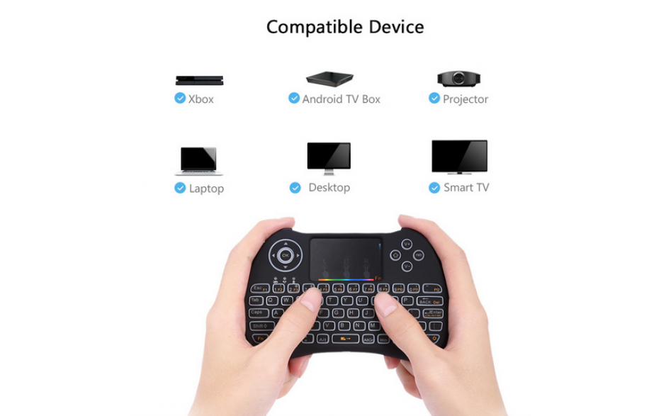 Smart Remote afstandsbediening HaverCo met touchpad voor TV Smart TV / Android 2.4GHz / Met USB dongle