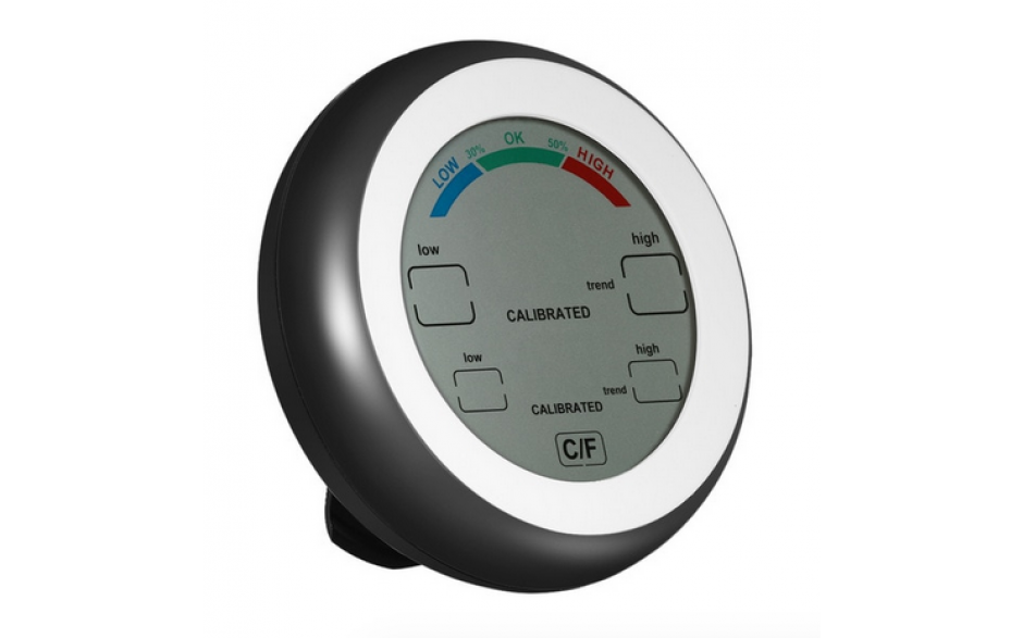Digitale Thermometer Hygrometer Vochtigheid en Klok functie Zwart / HaverCo