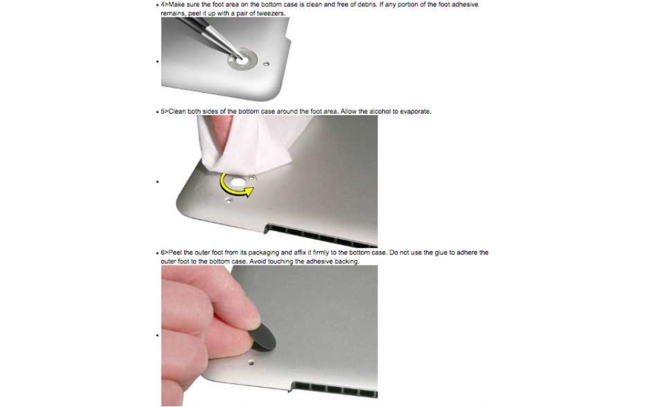 Schroefjes set en rubber voetjes inclusief schroevendraaier voor Macbook Unibody A1297 A1286 A1278 / HaverCo