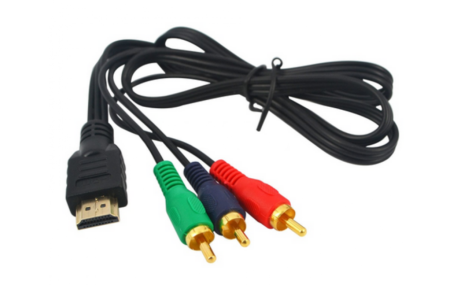 Kapper Presentator Proportioneel HDMI naar 3 RGB RCA adapter kabel 1 meter / Composiet 1080P Component / HDMI  kabel | HaverCoShop.nl