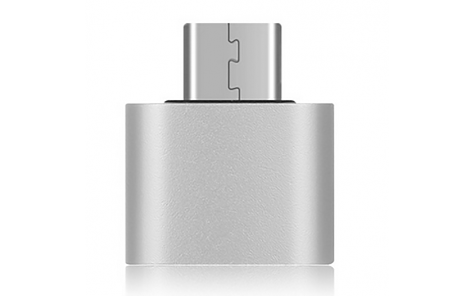 USB-C type C 3.1 male naar USB 3.0 female adapter stick  / Zilver / Adapter met OTG functie