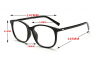 Kantoorlook bril mat zwart frame zonder corrigerende glazen / HaverCo