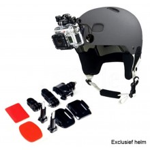 Helm front mount kit met 2x 3M plakker / GoPro helmet mount / Camera montage op helm
