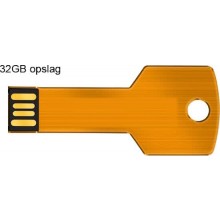 Memory stick sleutelvorm 32GB Oranje-Goud / USB 2.0 flashdrive / USB-stick