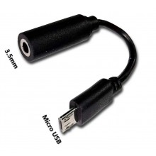 Micro USB male kabel naar Jack 3.5mm female adapter Audio / HaverCo