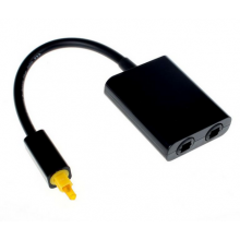 Digitale Toslink Optical Fiber audio naar 2x Female splitter adapter / HaverCo