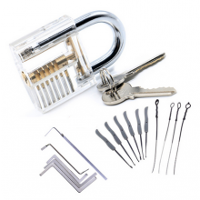 Slotenmaker oefenset lock-pick Lock pick doorzichtig hangslot / HaverCo