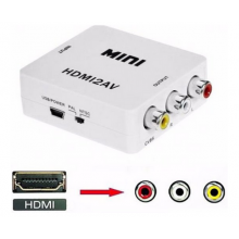 Compacte HDMI naar AV CVBS adapter / USB-stroomvoorziening