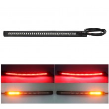 Knipperlicht en remlicht strip voor motorfiets / 19.8 cm breed / Rood remlicht + Gele knipperlichten / LED